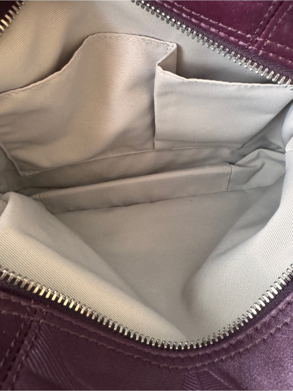 Coach Embossed Hobo Shoulder Logo Bag Purse Plum Purple G1276-F19457 - Picture 7 of 9